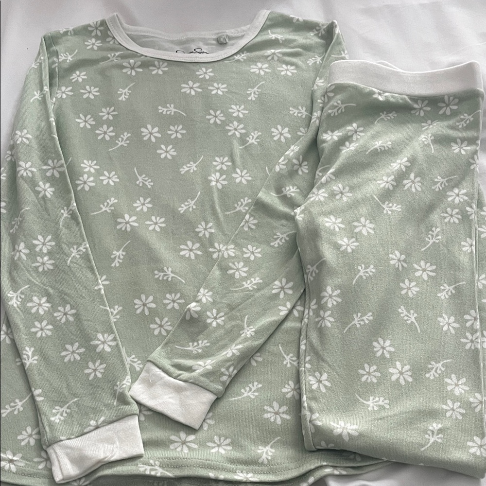 Jessica Simpson Mint Floral Kids Pajama Set